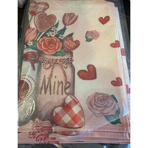Valentine's Day Be Mine Red Rose Table Runner 13" x 36"